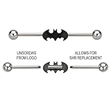 Dc Comics Batman 316l Surgical Steel Industrial Barbell 14g