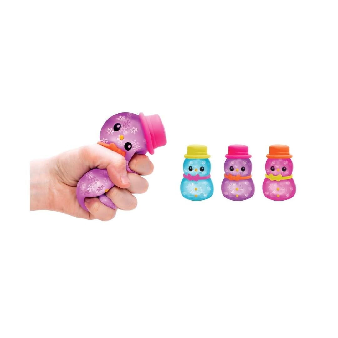 Schylling NeeDoh Squishmas Groovy Glowman - Christmas Squeeze Toy - Jelly-Like Filling - 3.5" Tall - Color May Vary (Pack of 1)