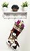 YAMUDA 2 Pcs Set Xmas 3D Lively Christmas Stockings 17.8 Inches Long Santa Claus Snowman Design Christmas Stocking Set of 2 (Extra Large B)