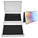 Holographic XL - 56 Pan Empty Magnetic Makeup Palette with Mirror Set for Depotting with 10pcs Metal Stickers. Silver Glitter Extra Large Magnetic Palette for Eyeshadow, Blush, Bronzer and Highlighter