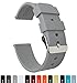 BARTON WATCH BANDS 22mm Cool Grey Soft Silicone Quick Release Straps