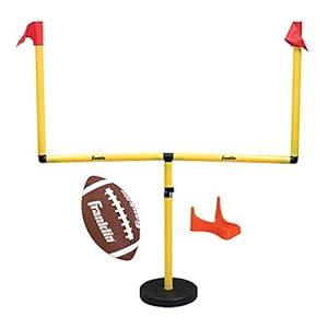 Franklin Sports Youth Football Goal-Post Set — Kids’ Football Goal Post with Mini Football — Fun Football Goal for All…