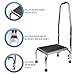 Vaunn Medical Foot Step Stool with Handle and Anti Skid Rubber Platform, Lightweight and Sturdy Stool for Children, Adults and Seniors, Chrome