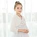 SK Studio Girls Princess Faux Fur Flower Bolero Shrug Party Wedding Dress Up Ivory