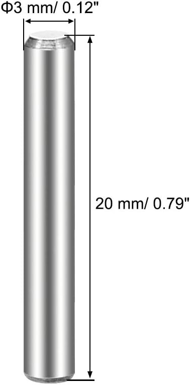 sourcing map 3 x 20mm(Approx 1/8") Dowel Pin 304 Stainless Steel Wood Bunk Bed Dowel Pins Shelf Pegs Support Shelves 100Pcs - Image 4