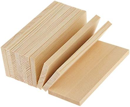 Engram Natural Pine Wood Strips for Art & Craft, Rectangle Board Panel, Eco-Friendly Craft Material for Creative/DIY Projects (10 cm, Pack of 10)