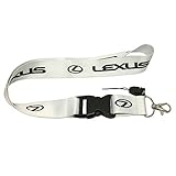 Coloryard 1pcs White Color USA Ship New Quick Release Neck Strap Lanyard Keychain Keyring Car Keys House Keys ID Badges Card For Lexus Design