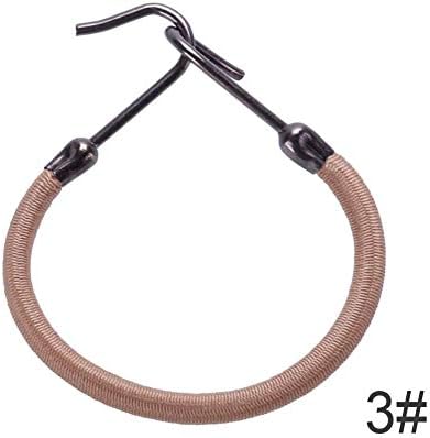 Ownsig 5Pcs Elastic Hair Bands Hook Ponytail Clip Holder Rubber Braids Hair Thick Curly Unruly Hair Styling Tools Hair Accessories Beige