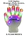 The Noodley's Flashing LED Light Gloves - Kids Size and Adult Size - Extra Batteries (Child, White/White)