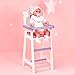 Olivia's Little World - Polka Dots Princess Baby Doll High Chair - Grey