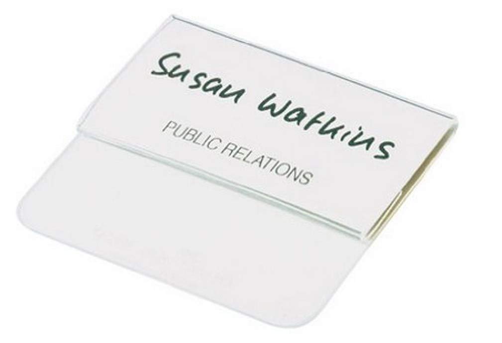 Durable 812019 Name Plate with Insert 40 x 75 mm Clear Pack of 25