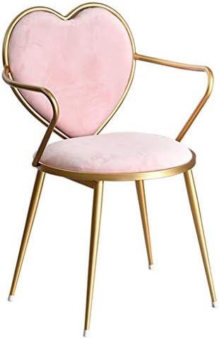 Swivel Chairs Chair Dining Lounge Chair Cafe Study Chair Computer Chair Cute Heart-Shaped Makeup Chair Gift (Color : Pink, Size : 804641cm)