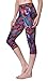 VIV Collection Regular Size Printed Brushed Capris (Fire Water Earth Paisley)
