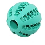 Leeaw Dog Ball Soft Rubber Training Playing Chew Toys Tooth Cleaning Balls, Blue