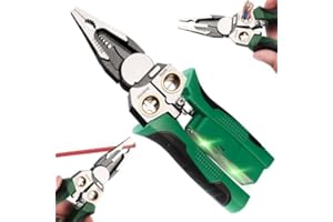 8 in 1 Wire Stripper with Voltage Tester, Pinzas De Electricidad, Multi-Function Electric Wire Stripping Tool for Cutting and
