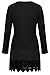 Creti Women's Long Sleeve Casual Loose Tunic Tops A-line Lace Stitching T-Shirt Dress
