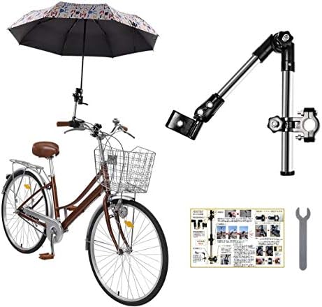 Positive 傘スタンド 折りたたみタイプ 自転車 バイク 電動自転車 車椅子 ベビーカー カート などに 傘 を 固定 する ホルダー 傘立て 角度調整 可能 雨 日除け に アウトドア チェアー テーブル にも 便利 2 ブラック 説明書 専用スパナ
