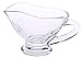 Small 3 oz crystal Coupe Shaped Gravy Sauce Boat Salt and Pepper Chinese Spoon Set of 2