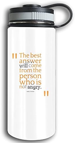 Artistic Word Stainless Steel Wide Mouth Funtainer Thermos Cup Unbreakable Simple Modern Boys Thermos Bottle For Hot And Cold Drinks Height 7.8 "diameter 2.9" 18.7oz