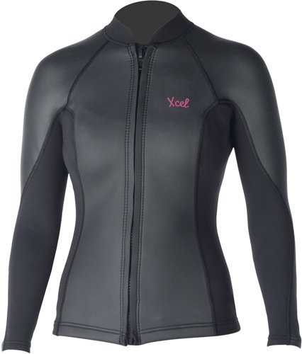 UPC 612804123283, Xcel 2mm/1mm Makaha Smoothskin Front Zip Long Sleeve Top, Black, Size 12