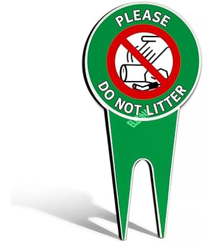 Amazon.com : Suzile 4 Pcs No Littering Sign with Stake-14 x 10