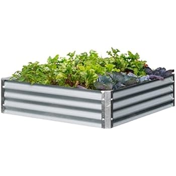 Amazon.com: Galvanized Steel Raised Garden Beds - 48" x 48" x8": Garden