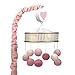 Lambs & Ivy Layla Pink/Gold Pom Pom Musical Baby Crib Mobile