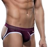 Demarkt Men's Underwear Breathable Briefs G-string Thong Medium Purple