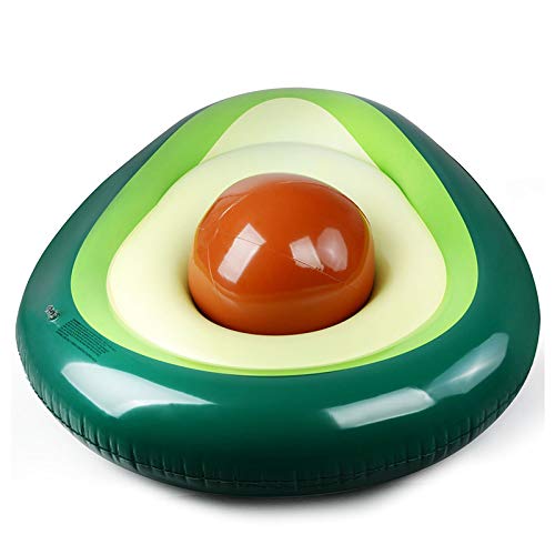 Zoostliss Inflatable Avocado Pool Float - Floatie with Ball Water Fun Large Blow Up Summer Beach Swimming Raft Kids Adults - Thumbnail 2