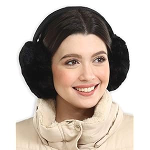 Ear Muffs for Women – Winter Ear Warmers – Soft & Warm Cable Knit Furry Fleece Earmuffs – Ear Covers for Cold Weather