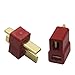 10 Pairs Red Ultra T Plug Connectors Male and Female Connectors for RC LiPo Battery Male and Female + (20 Pack) Shrink Tubing