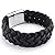 Men Stainless Steel Rope Bracelet Braided Leather Bracelet for Men by Aienid