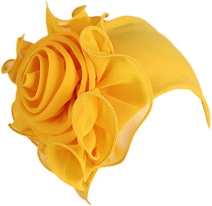Womens Great Hats,Women Ladies Retro Big Flowers Hat Turban Brim Hat Cap Pile (17colours)