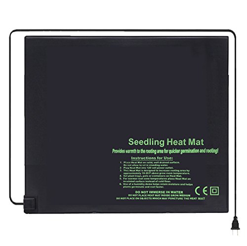 BloomGrow 20â€x10â€ 20â€x20â€ 48â€x20â€ Seed Starter Pad Germination Propagation Clone Seedling Heat Mat (20â€x20â€)