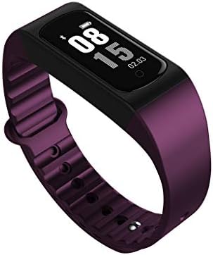 WLPT Heart Rate Sleep Monitor Bracelet, Smart Bracelet Body Thermometer Bluetooth IP67 Waterproof Sports Watch,Purple