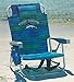 Tommy Bahama 2 2016 Backpack Cooler Beach Chair with Storage Pouch and Towel Bar (Blue Stripe)