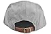 Skyed Apparel Premium 5 Panel Hat with Genuine Leather Strap (Multiple Colors) (Light Grey Brushed Cotton)
