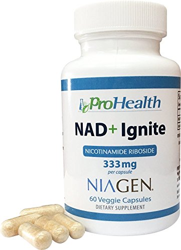 NAD+ Ignite NIAGEN - 333 mg Nicotinamide Riboside (60 veggie capsules, 333 mg per capsule). By ProHealth