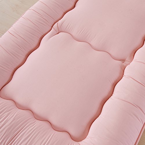 Colorful Mart Light Pink Futon Tatami Mat Japanese Futon Mattress