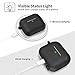 Ztotop Case for New AirPods Pro Case 2019, Visible Front LED/Soft Silicone/Shock & Scratch-Resistant, Durable Protective Cover with Hinge for AirPods Pro Charging 2019 Case 3rd Gen, Black