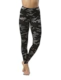 90 Degree by Reflex - Performance Activewear - Printed Yoga Leggings - Etched Camo Gunmetal - Medium