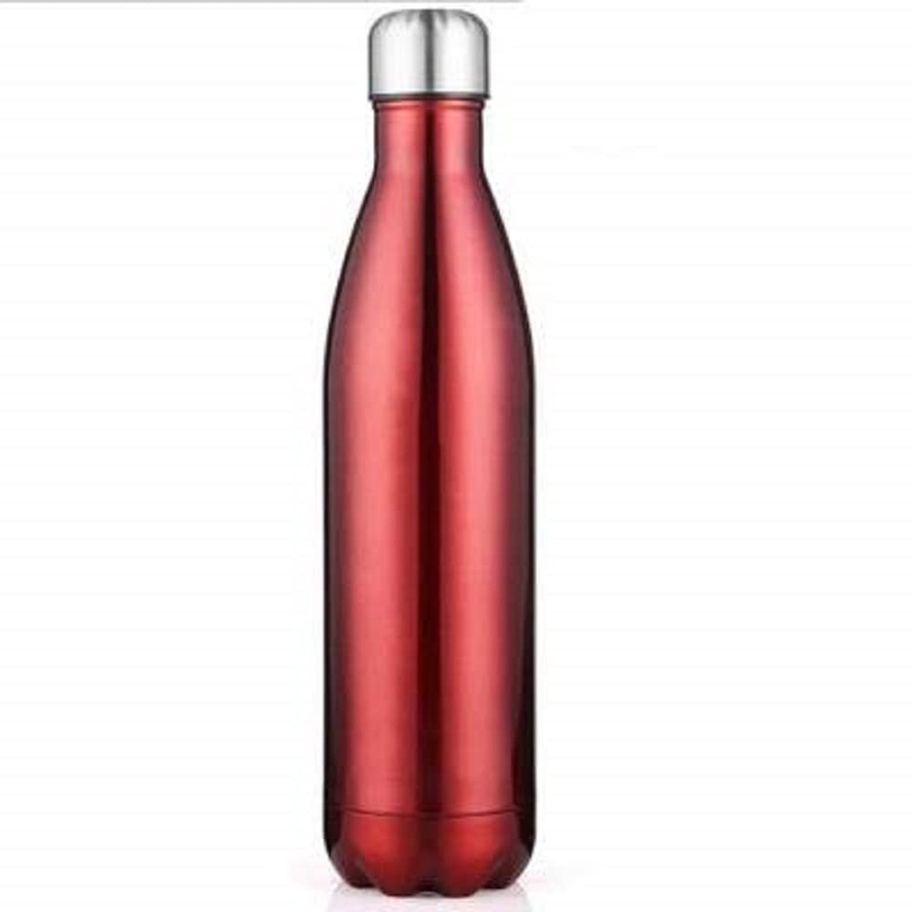 Boolavard Water Bottle Vacuum Insulated Stainless Steel Water Bottle BPA Free Metal Sports Bottle Double Wall Insulated Cold and Warm Drinks 17OZ / 500ML (Red)