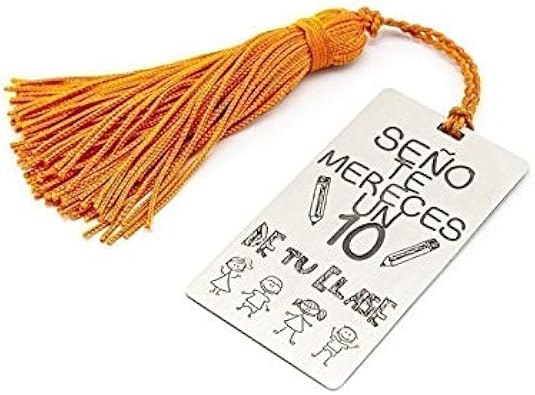 Silver & Steel Marcapáginas para maestras Te mereces un 10". Marcapáginas de Plata Personalizable