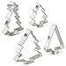 Christmas and Holiday Tree Cookie Cutters 4-Pc Set, Made in USA by Ann Clark