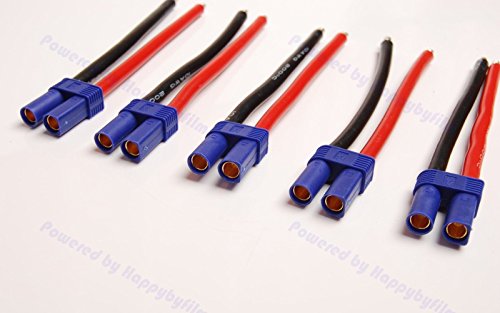 Lot(5) EC5 Female Connector 10CM 10awg Wire for RC ESC Charger Side Power