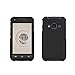 Kombo For Samsung Galaxy Rugby Pro i547 Slim Two Piece Snap On Case Hard Plastic Rubberize Feel Black