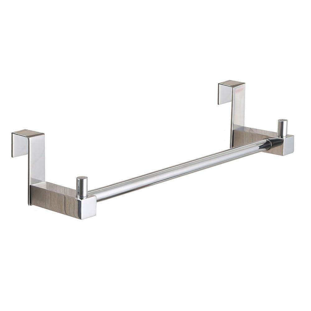 Side Towel Rail for Bathroom Cabinet, 2 Hangers, 36 cm Long, No Drills, Hangs on the Cabinet, Made of Stainless Steel with Gloss Chrome Finishes, Guaranteed Original Parts