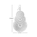 DMI Unique Jewelry Silver-Tone Alloy Hollow Out Flower Lightweight Bohemian Style Dangle Earrings