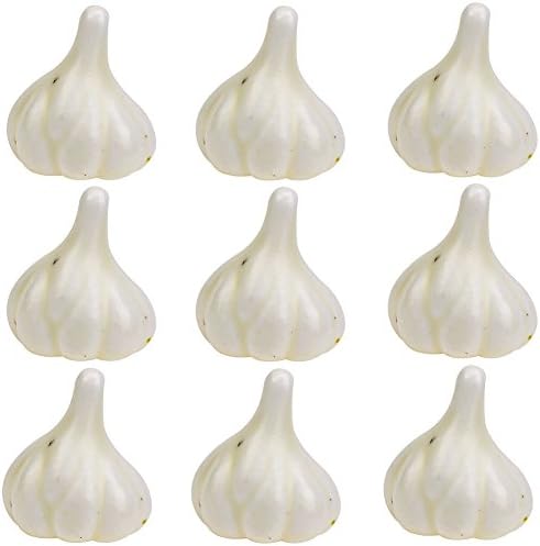 Simla Decor 9 pcs/pack Artificial White Fresh Garlic Decoration Fake Vegetable Home Party Indoor Outdoor Display