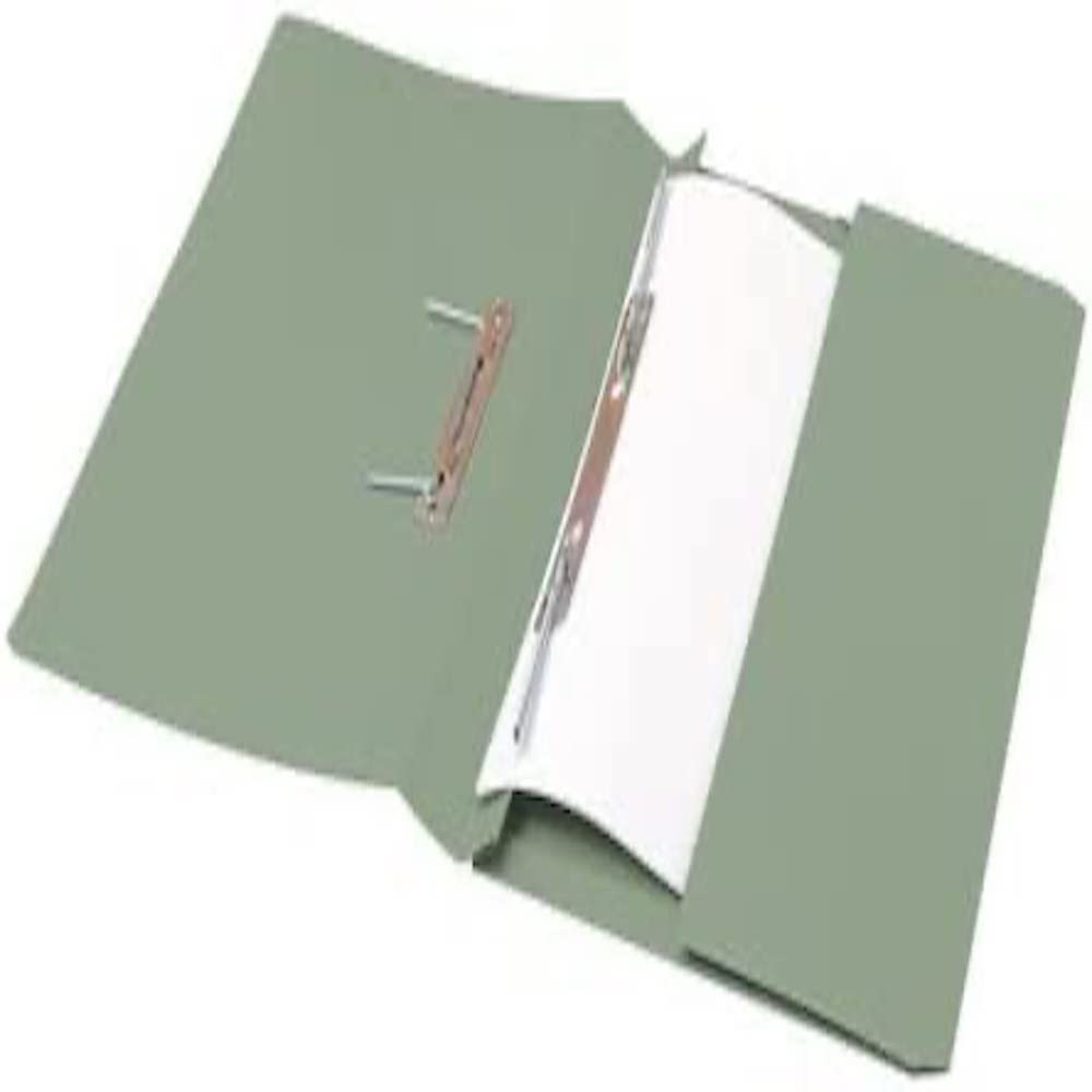 5 Star Transfer Spring File with Pocket 315gsm 38mm Foolscap Green [Pack of 25]